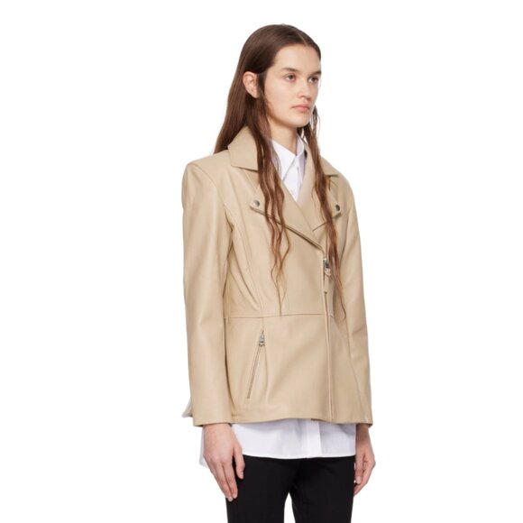 MACKAGE Day Leather Jacket in Beige - Picture 3 of 14